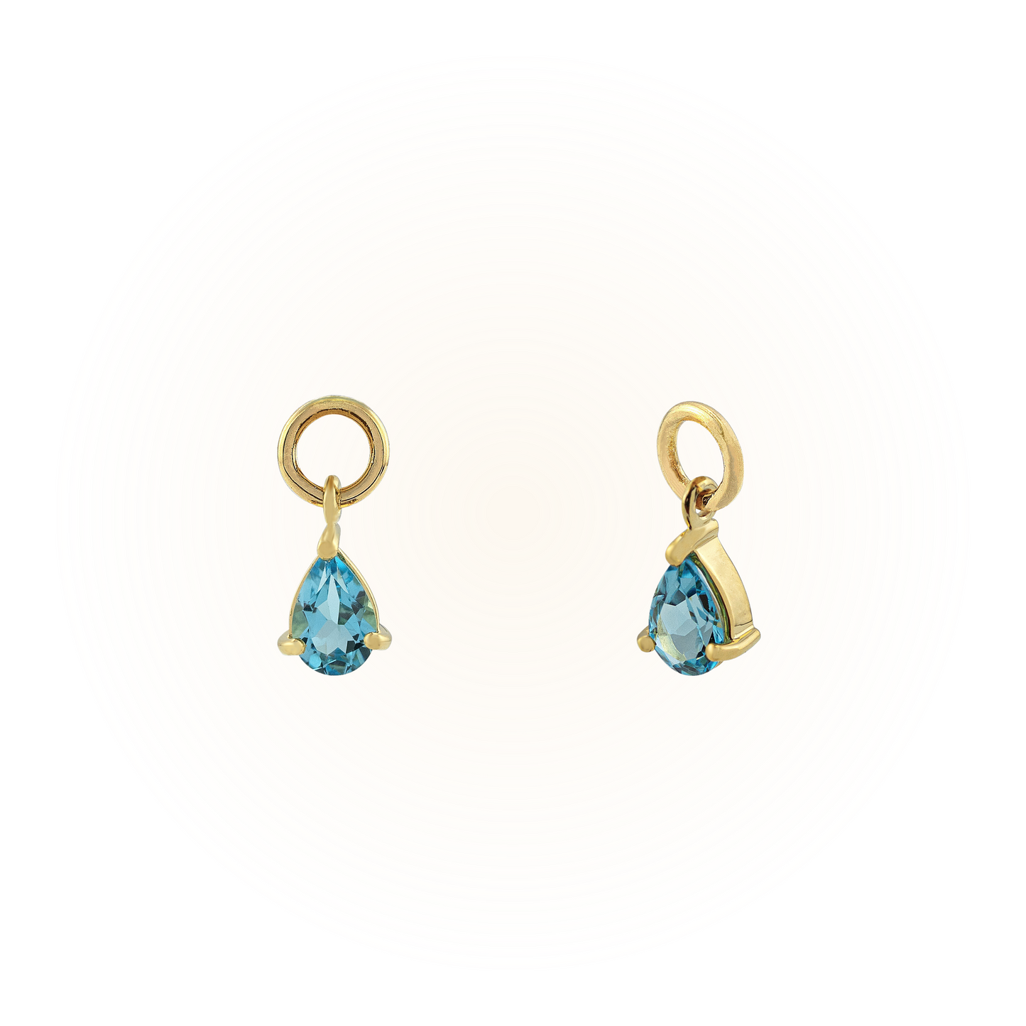 Swiss Blue Topaz Hoop Charm