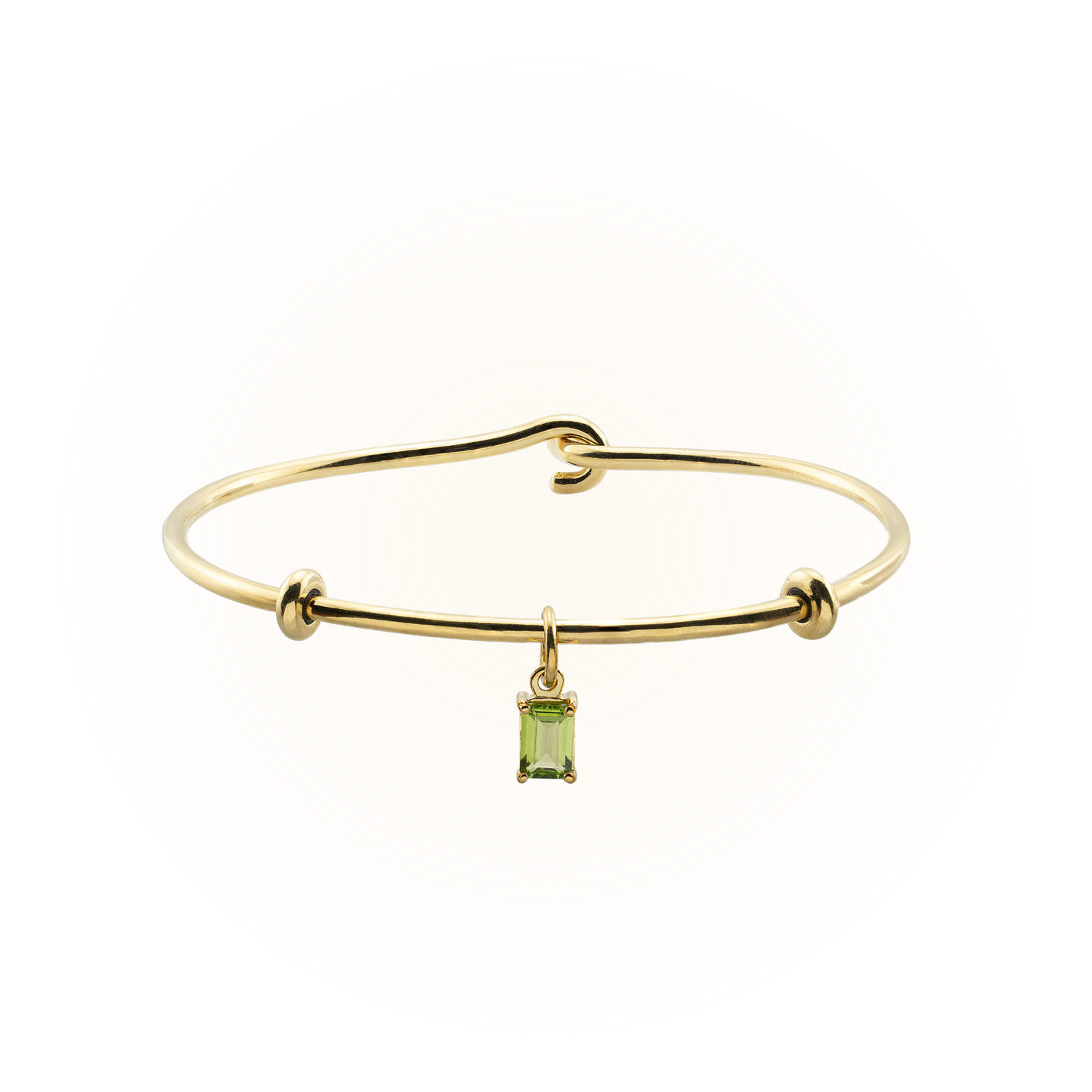 Lime Green Peridot Bangle Charm